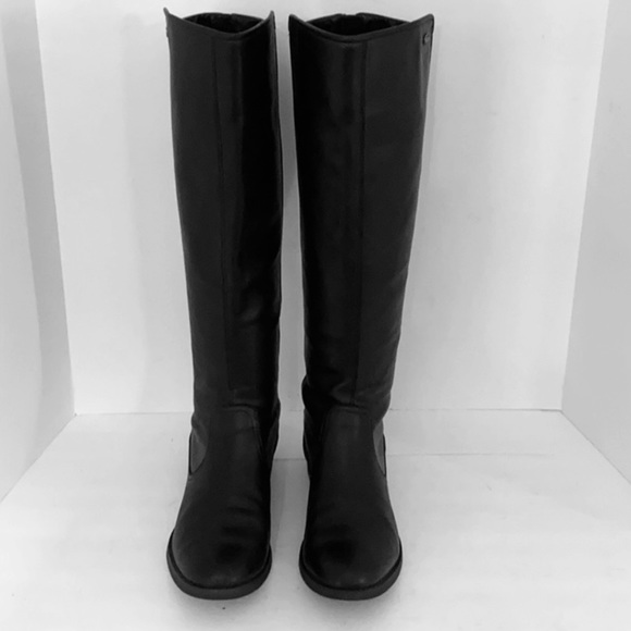 Auth Lacoste Paris tall black leather boots sz 7 - Picture 3 of 9